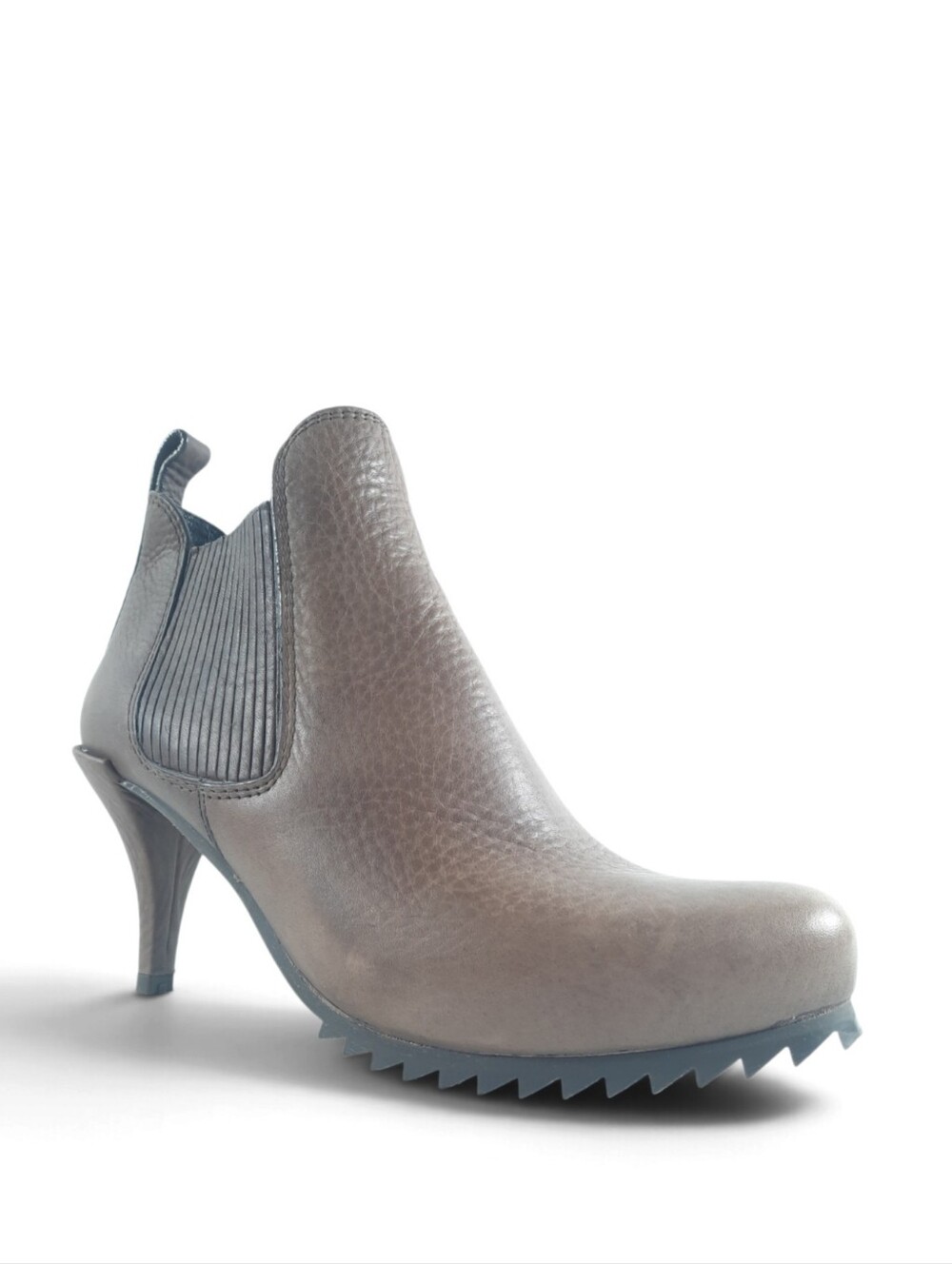 PEDRO GARCIA Handcrafted Bootie Heel Chelsea Leather Boot Comfort Edgy Sawtooth